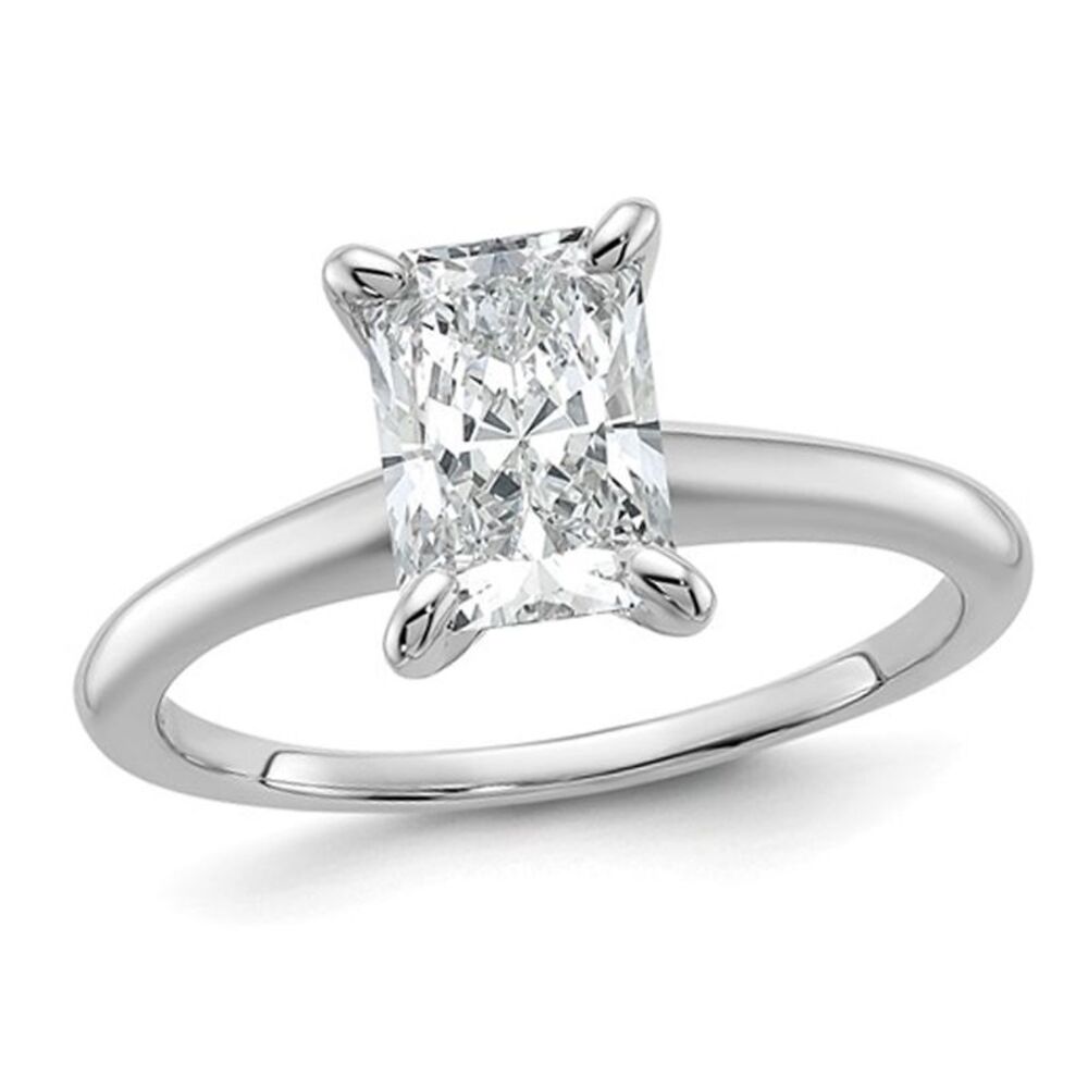 1.50Carat (ctw VS, F) Certified Lab-Grown Radiant Diamond Engagement Ring 14K
